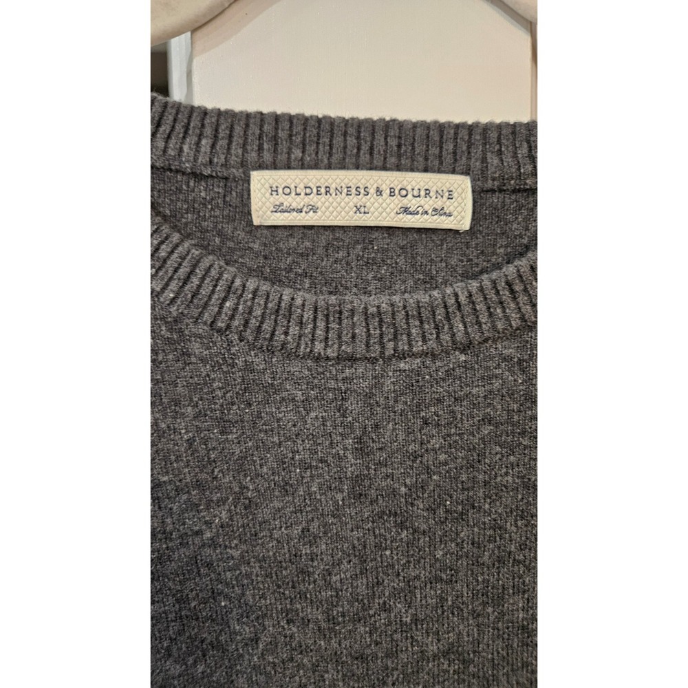 Golfcore Holderness & Bourne Mens Tailored Fit Crewneck Sweater Charcoal Grey XL